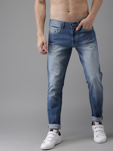 

HERE&NOW Men Blue Slim Fit Mid-Rise Clean Look Stretchable Jeans