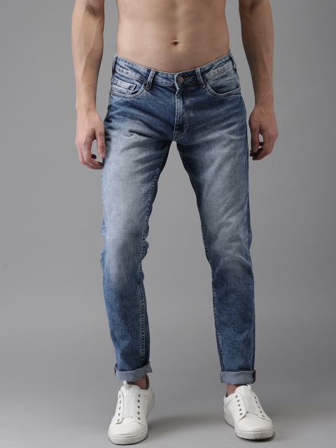 

HERE&NOW Men Blue Slim Fit Mid-Rise Clean Look Stretchable Jeans