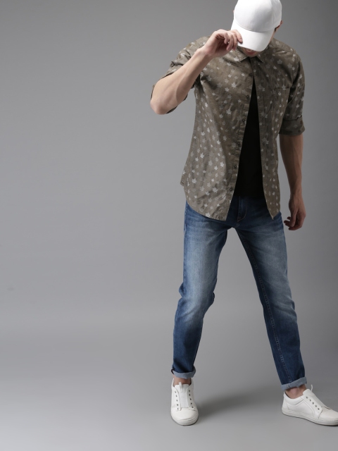 

HERE&NOW Men Blue Slim Fit Mid-Rise Clean Look Stretchable Jeans