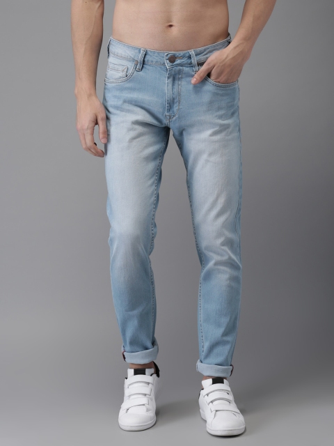 

HERE&NOW Men Blue Slim Fit Mid-Rise Clean Look Stretchable Jeans