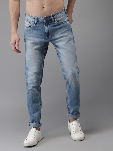 

HERE&NOW Men Blue Slim Fit Mid-Rise Clean Look Stretchable Jeans