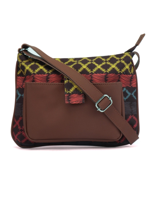 

Anekaant Brown Printed Sling Bag