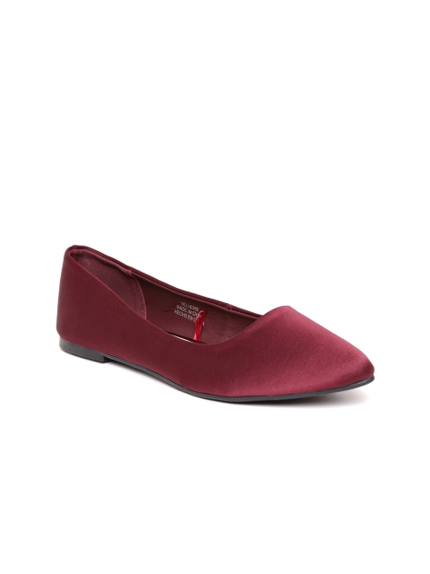 

FOREVER 21 Women Burgundy Solid Ballerinas