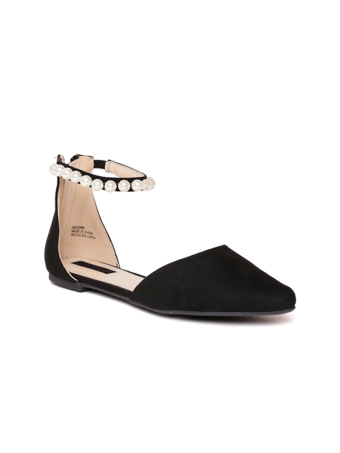 

FOREVER 21 Women Black Solid Ballerinas