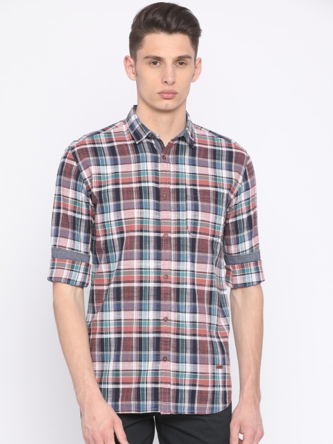 

Nature Casuals Men Multicoloured Slim Fit Checked Casual Shirt, Multi