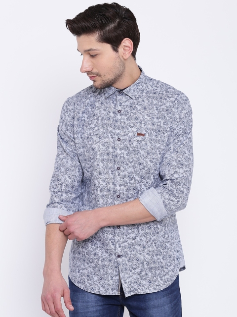 

Nature Casuals Men Blue Slim Fit Printed Casual Shirt