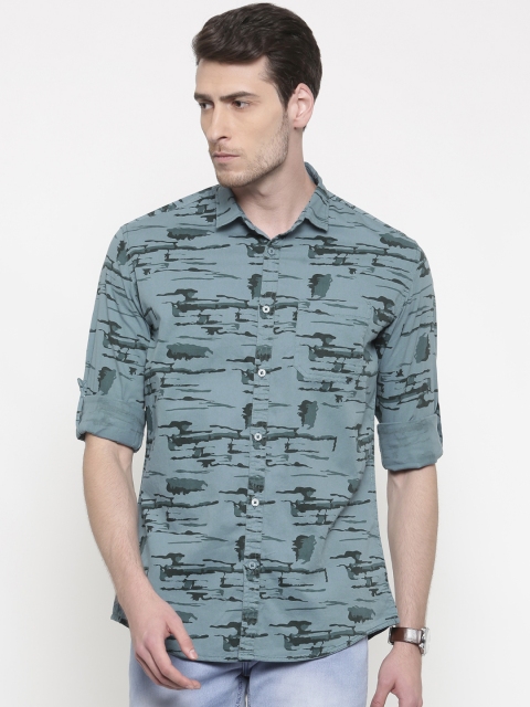 

Nature Casuals Men Blue Slim Fit Printed Casual Shirt