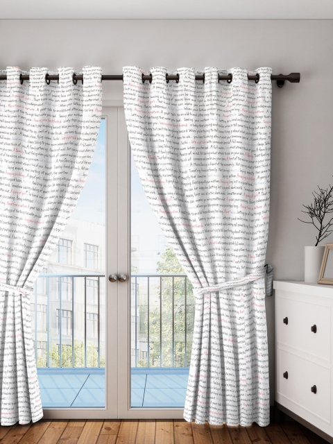 

Portico New York White Printed Single Long Door Curtain