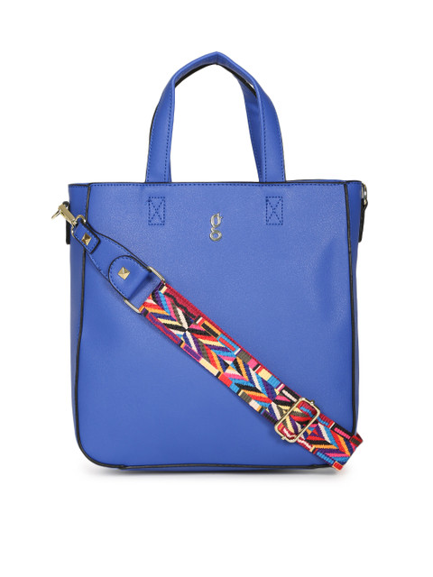 

Global Desi Blue Solid Shoulder Bag