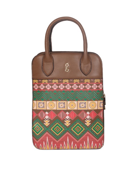 

Global Desi Multicoloured Printed CRANE Handheld Bag, Multi