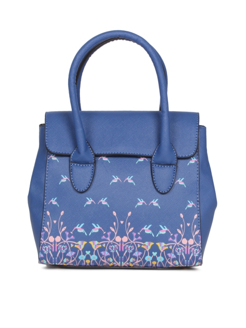 

Global Desi Blue Printed LARK Handheld Bag