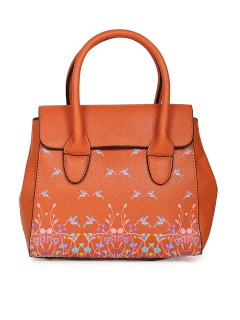 

Global Desi Orange Printed Shoulder Bag