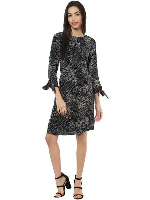 

Harpa Women Black Printed Sheath Dress