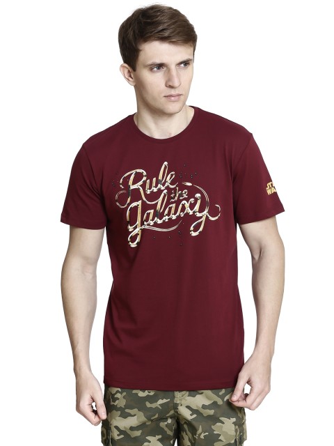 

Free Authority Men Maroon STAR WARS Printed Round Neck T-Shirt