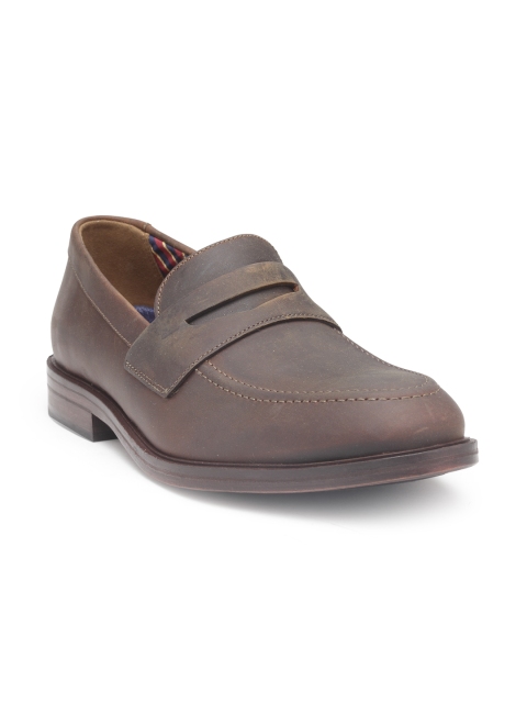 

Clarks Men Brown Leather Formal Penny Loafers