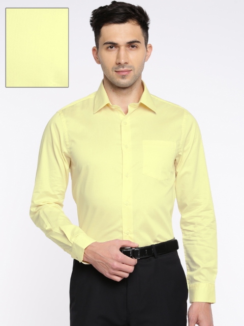 

Arrow Men Yellow Snug Slim Fit Solid Formal Shirt