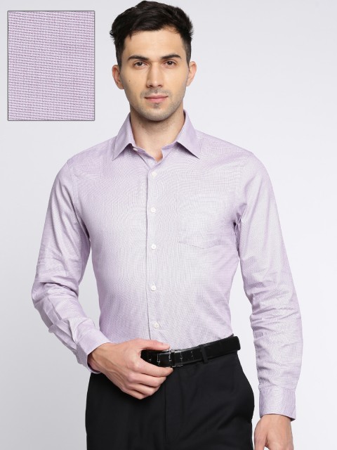 

Arrow Men Lavender Snug Slim Fit Self Design Formal Shirt