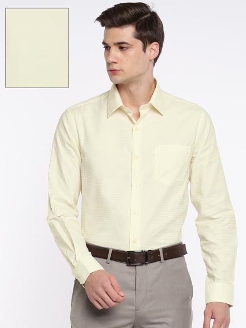 

Arrow Men Beige Classic Slim Fit Self Design Formal Shirt