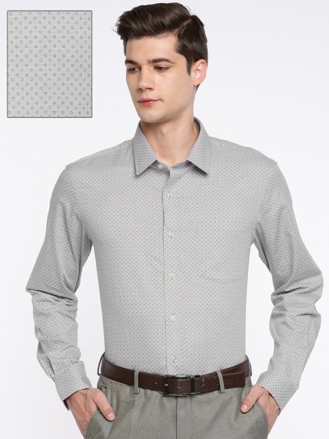 

Arrow Men Grey Classic Slim Fit Printed Formal Shirt