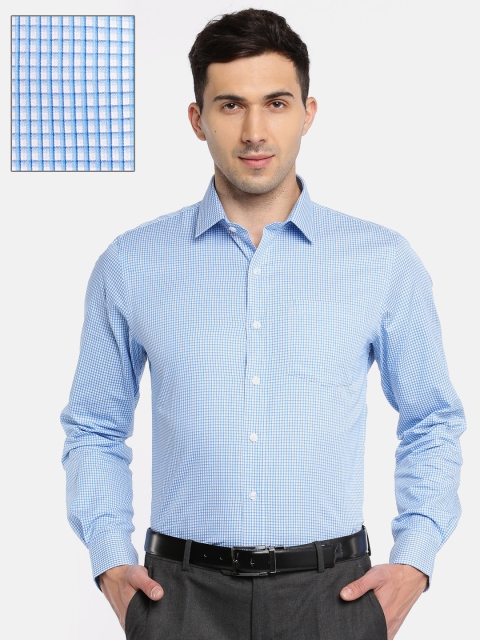 

Arrow Men Blue & White Slim Fit Checked Formal Shirt