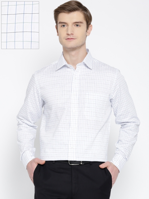 

Arrow Men White & Blue Regular Fit Checked Formal Shirt