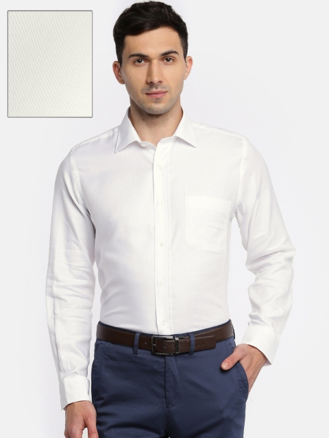 

Arrow Men White Classic Regular Fit Self Design Formal Shirt