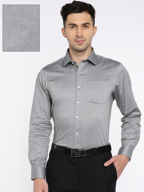 

Arrow Men Grey Snug Slim Fit Self-Design Formal Shirt