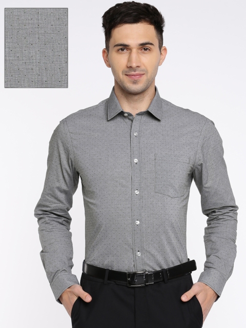 

Arrow Men Grey Snug Slim Fit Self Design Formal Shirt