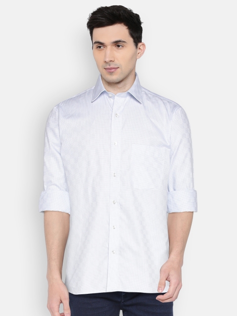

Arrow Men White & Blue Regular Fit Checked Formal Shirt