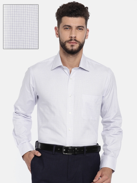 

Arrow Men Lavender & White Regular Fit Checked Formal Shirt