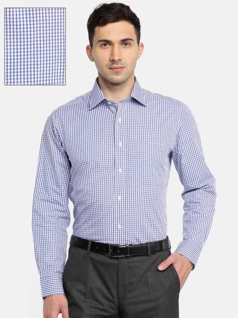 

Arrow Men Blue & White Regular Fit Checked Formal Shirt