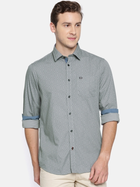 

Arrow Sport Men Grey & Blue Slim Fit Printed Casual Shirt