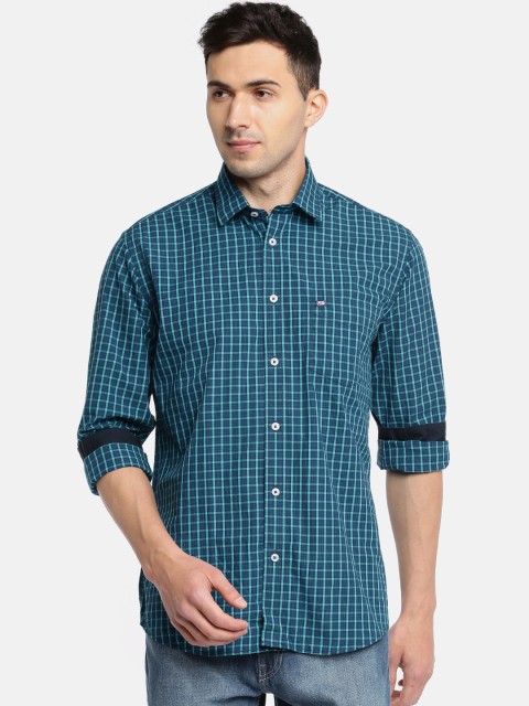 

Arrow Sport Men Blue Snug Regular Fit Checked Casual Shirt