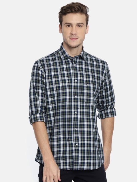 

Arrow Sport Men Navy Blue & White Regular Fit Solid Casual Shirt