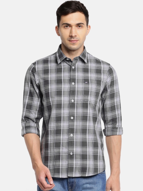 

Arrow Sport Men Grey Classic Slim Fit Checked Casual Shirt