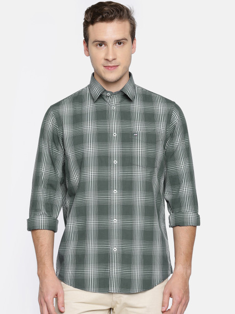 

Arrow Sport Men Grey & White Slim Fit Checked Casual Shirt