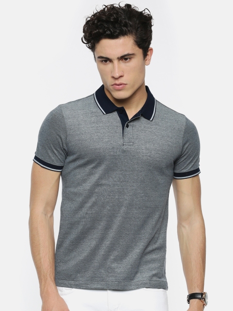 

Arrow Sport Grey Self Design Polo Collar T-shirt