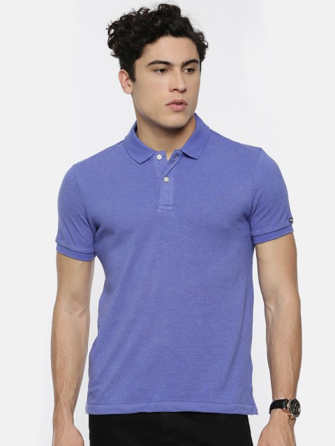 

Arrow Sport Men Purple Solid Polo Collar T-shirt