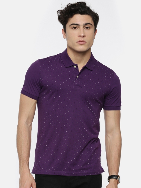 

Arrow Sport Men Purple Printed Polo Collar T-shirt