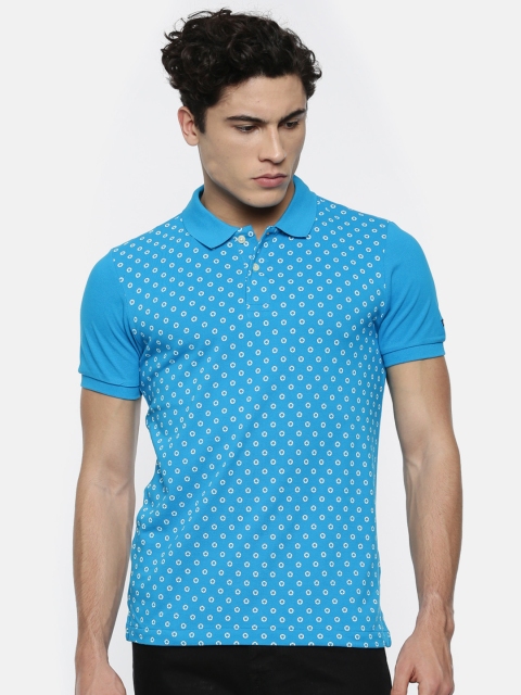 

Arrow Sport Men Blue Printed Polo Collar T-shirt