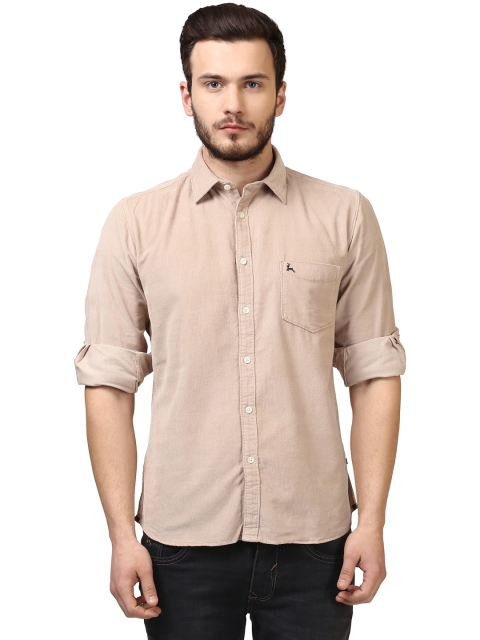 

Parx Men Beige Slim Fit Solid Casual Shirt