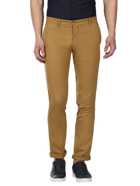 

Parx Men Khaki Slim Fit Solid Regular Trousers