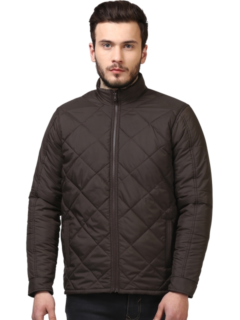 

Parx Men Brown Self Design Tailored Jacket