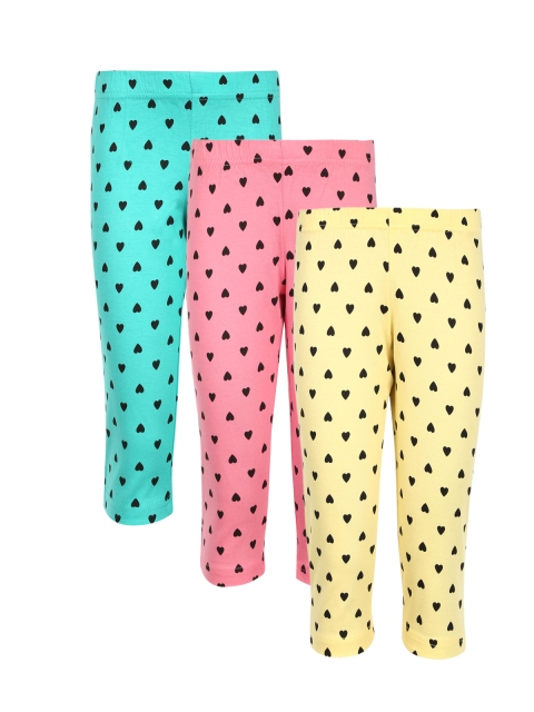 

minnow Girls Pack of 3 Printed Capris, Yellow