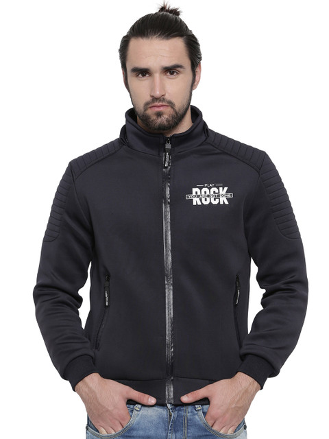 

SHOWOFF Men Navy Blue Solid Jacket