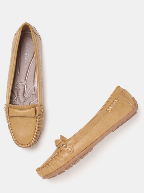 

Mast & Harbour Women Tan Brown Solid Loafers