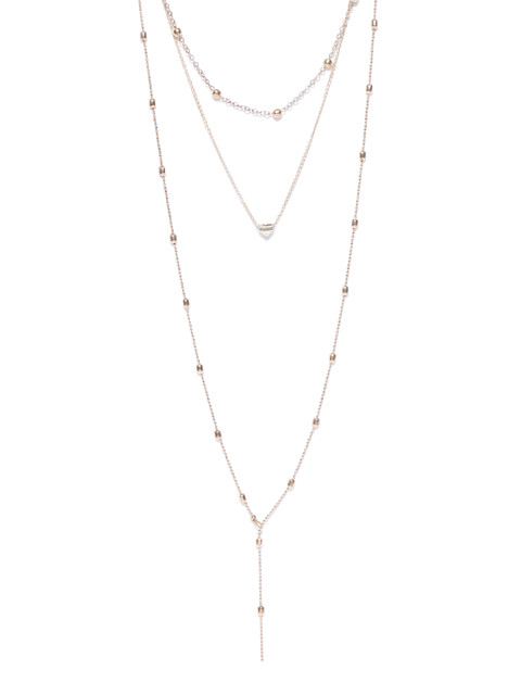 

OOMPH Set of 3 Gold-Toned Beaded Necklace