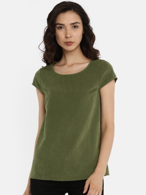 

Vero Moda Women Green Solid Top