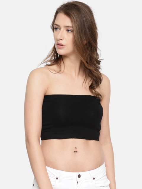 

Vero Moda Women Black Solid Tube Top