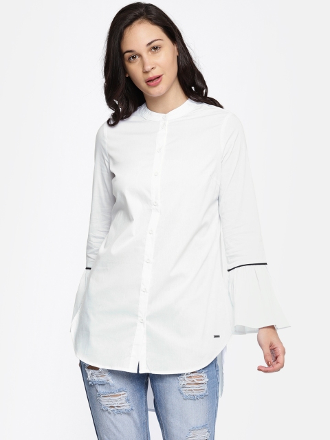 

Vero Moda Women White Solid Shirt Style Top